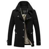 Alexander | Men's Short Trenchcoat with Structured Collar and Button Front