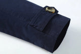 Alexander | Men's Short Trenchcoat with Structured Collar and Button Front