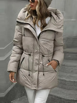 Valerie | Hooded Puffer Coat with Adjustable Waist