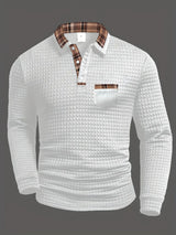 Sebastian | Men's Textured Long-Sleeve Polo Shirt