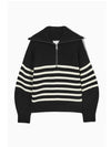 Ava | Wide Turtleneck Striped Sweater for Women