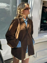 Harlow | Classic Suede-Style Jacket with Timeless Appeal
