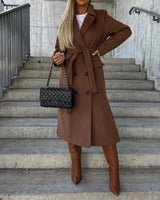 Katherine | Oversized Double-Breasted Coat with Lapel Collar