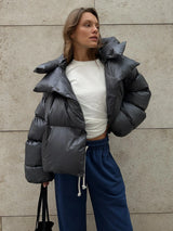 Elowen | Women's Oversized Puffer Jacket with Removable Hood