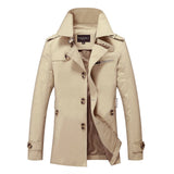 Alexander | Men's Short Trenchcoat with Structured Collar and Button Front
