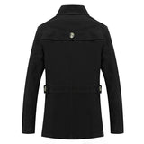 Alexander | Men's Short Trenchcoat with Structured Collar and Button Front