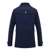 Alexander | Men's Short Trenchcoat with Structured Collar and Button Front
