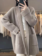 Zelina | Elegant Cashmere Cardigan with Front Pockets