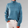 Francesca | Cable Knit Turtleneck Sweater with Puff Sleeves