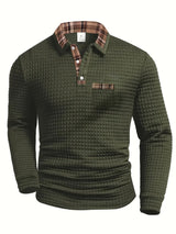 Sebastian | Men's Textured Long-Sleeve Polo Shirt