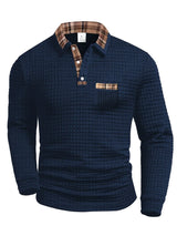 Sebastian | Men's Textured Long-Sleeve Polo Shirt