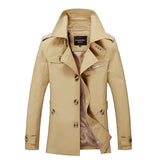 Alexander | Men's Short Trenchcoat with Structured Collar and Button Front