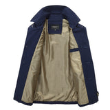 Alexander | Men's Short Trenchcoat with Structured Collar and Button Front