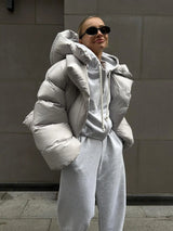 Elowen | Women's Oversized Puffer Jacket with Removable Hood