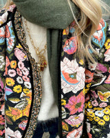 Fiona | Colorful Floral Print Spring Jacket