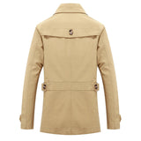 Alexander | Men's Short Trenchcoat with Structured Collar and Button Front
