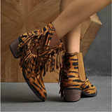 Claire | Luxury Fringe Ankle Boots for Women