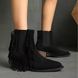 Claire | Luxury Fringe Ankle Boots for Women