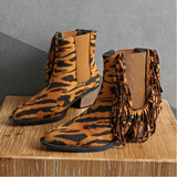 Claire | Luxury Fringe Ankle Boots for Women
