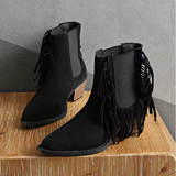 Claire | Luxury Fringe Ankle Boots for Women