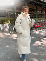 Victoria | Long Hooded Puffer Coat for Women