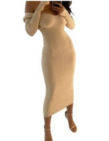 Cora | Ribbed Bodycon Knit Dress