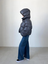 Elowen | Women's Oversized Puffer Jacket with Removable Hood