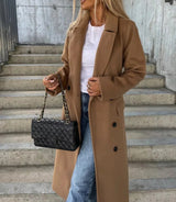 Katherine | Oversized Double-Breasted Coat with Lapel Collar