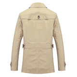 Alexander | Men's Short Trenchcoat with Structured Collar and Button Front