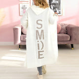 Isadora | Oversized Hooded Dress with Graphic Print