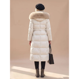 Kiara | Women's Long Puffer Winter Jacket with Hood and Cozy Collar
