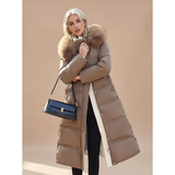 Kiara | Women's Long Puffer Winter Jacket with Hood and Cozy Collar