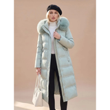 Kiara | Women's Long Puffer Winter Jacket with Hood and Cozy Collar
