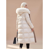 Kiara | Women's Long Puffer Winter Jacket with Hood and Cozy Collar