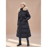 Kiara | Women's Long Puffer Winter Jacket with Hood and Cozy Collar