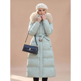 Kiara | Women's Long Puffer Winter Jacket with Hood and Cozy Collar