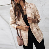 Daria | Double-Breasted Plaid Blazer for Women