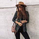 Daria | Double-Breasted Plaid Blazer for Women