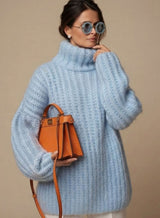 Coraline | Oversized Turtleneck Knit Sweater