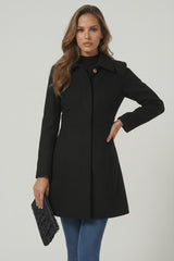 Vivienne | Elegant Long Tailored Coat with Button Closure