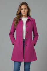 Vivienne | Elegant Long Tailored Coat with Button Closure