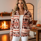Nadia | Cozy Aztec Pattern Button-Up Cardigan