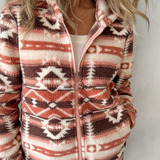 Nadia | Cozy Aztec Pattern Button-Up Cardigan