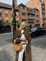 Estelle | Elegant Long Trench Coat with Waist Belt