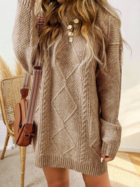 Abigail | Women's Cable Knit Sweater Dress