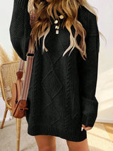 Abigail | Women's Cable Knit Sweater Dress