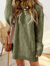 Abigail | Women's Cable Knit Sweater Dress