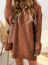 Abigail | Women's Cable Knit Sweater Dress