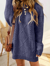 Abigail | Women's Cable Knit Sweater Dress