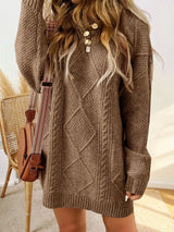 Abigail | Women's Cable Knit Sweater Dress